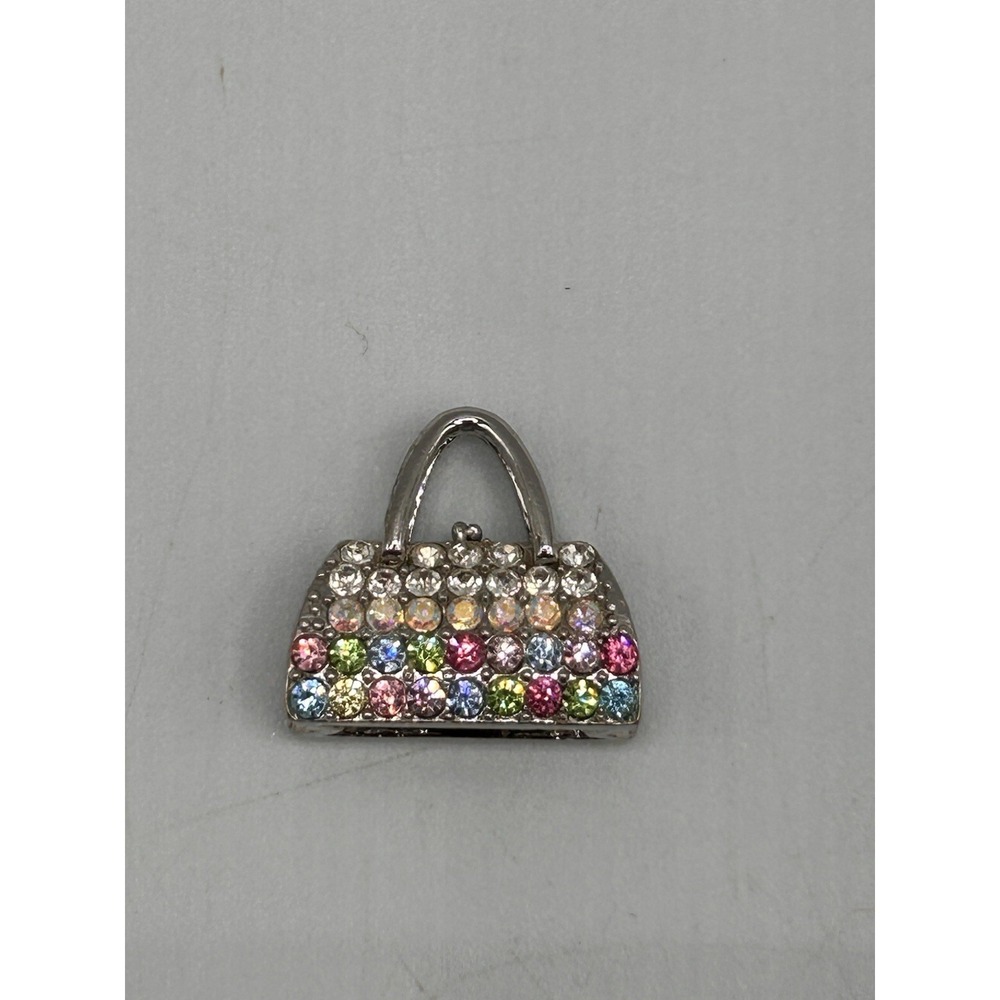 Crystal Sparkling Handbag‎ Purse Clutch Pendant Charm
